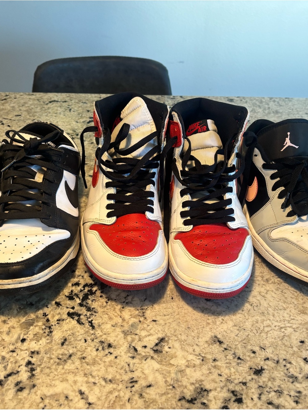 Lot of Three. Jordan 1 and Nike dunk